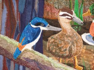 Kingfisher four seasons of Harvey quilt