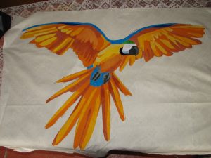Making a Macaw for Colours of the tropics quilt by Yvonne Chapman Brooks