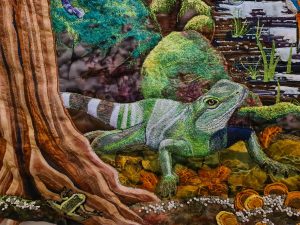 Iguana , colours of the tropics by Yvonne Chapman Brooks