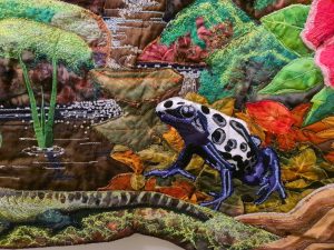 Poison Dart frog , colours of the tropics by Yvonne Chapman Brooks